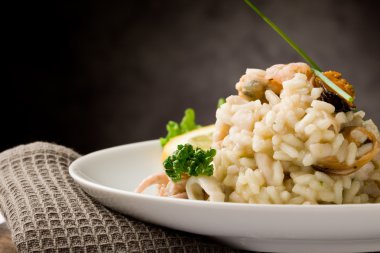 Risotto with Seafood clipart