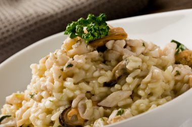 Risotto ile deniz ürünleri