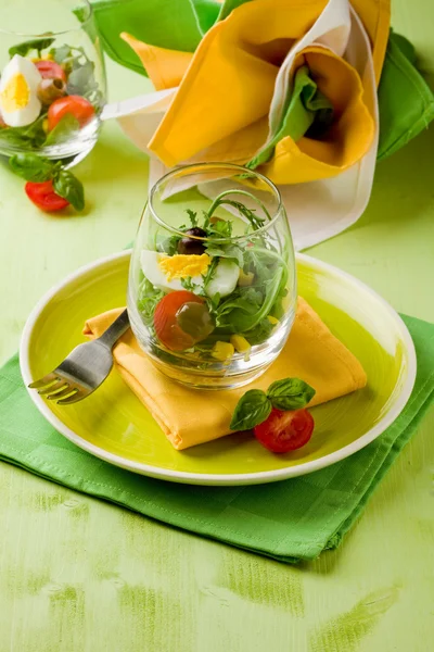 Mixed Salad inside a Glass — Stock Photo, Image