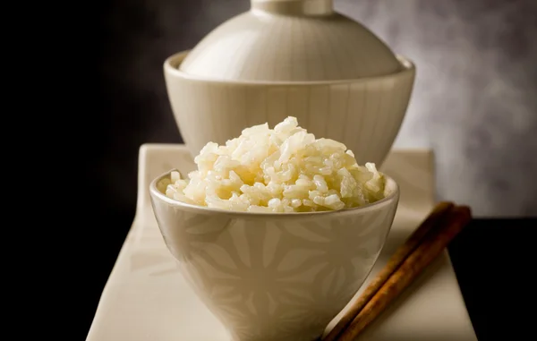 Rice with chopsticks — Stock Photo, Image