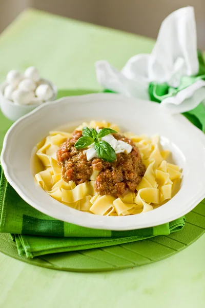 Pasta with Tomato meat sauce — Stock Photo, Image
