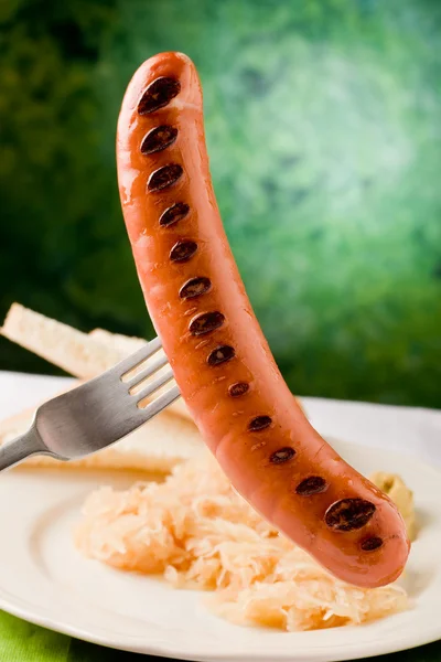 Grilled Sausage - Hot Dog — Stock Photo, Image