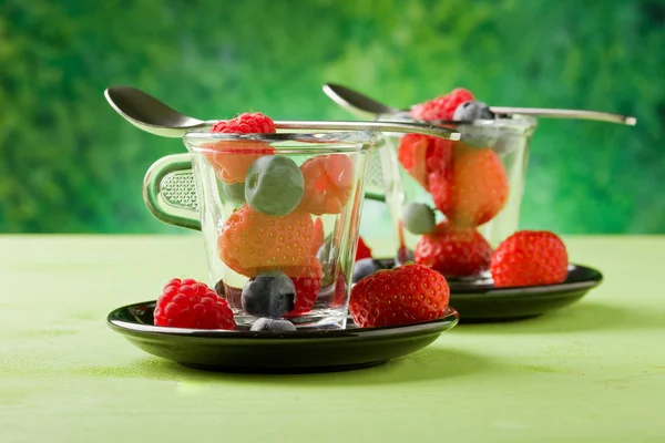 Berries inside a glass cup — Stock Photo, Image