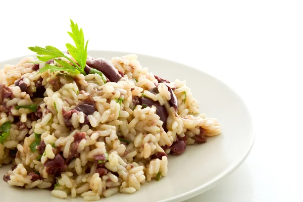 Risotto with black olives — Stock Photo, Image