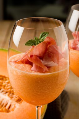 Ham and Melon Cocktail clipart