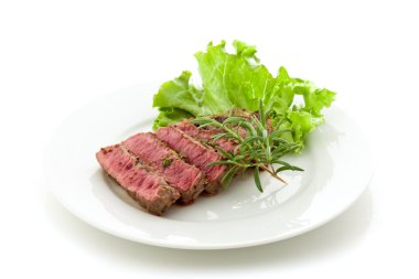 Beef steak with rosemary clipart
