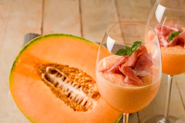 Ham en meloen cocktail — Stockfoto