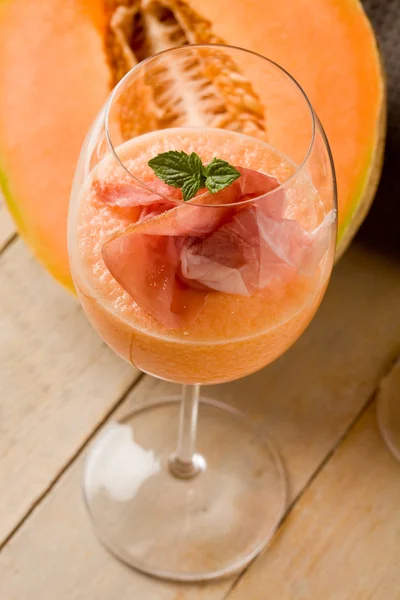 Skinka och melon cocktail — Stockfoto