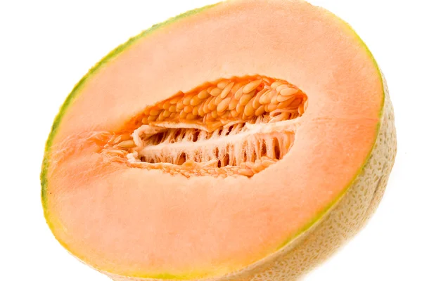 Melon på vit bakgrund — Stockfoto