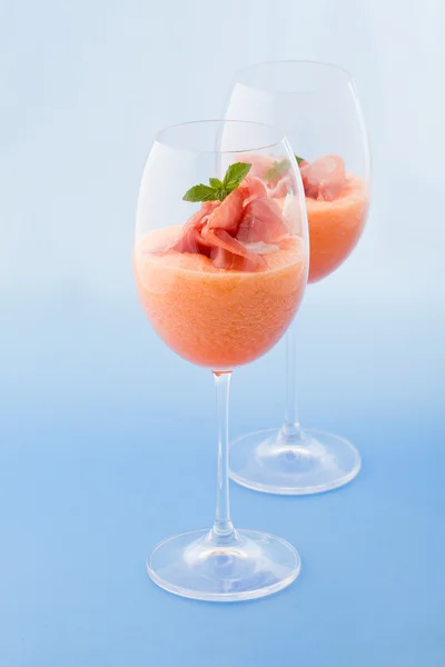 Skinka och melon cocktail — Stockfoto