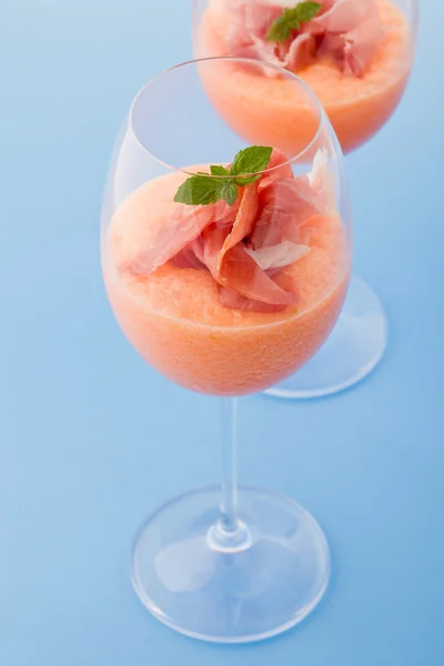 Cocktail de presunto e melão — Fotografia de Stock