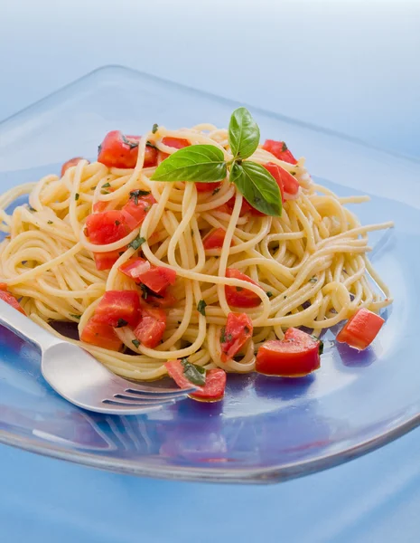 Spaghetti mit Knoblauch und Öl — Stockfoto