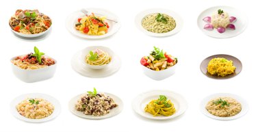Pasta and Rice dishes - Collage clipart