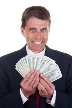 Greedy Man in a Suit clipart