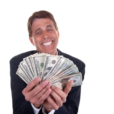 Happy Greedy Man clipart