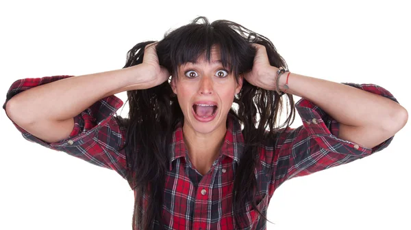 stock image Screaming Young Woman