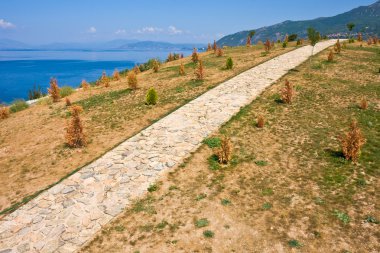 eşsiz bir manzara ile yolu