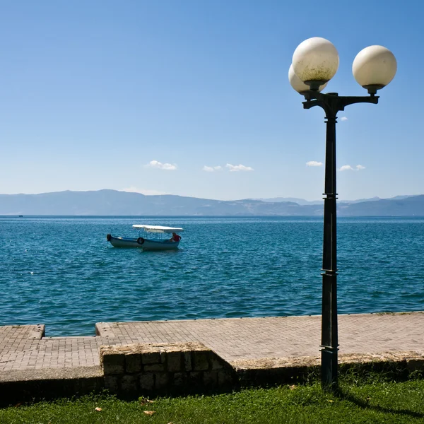 Ohrid lake scen — Stockfoto