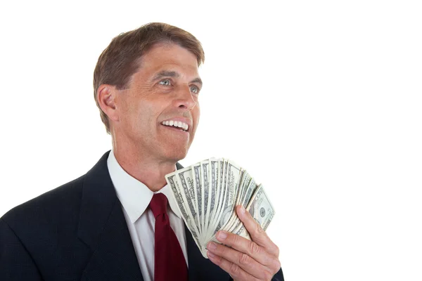 Biznesmen, zarabianie pieniędzy — Zdjęcie stockowe