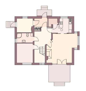 Architectural plans for house clipart