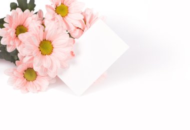 Mother's Day Concept-- Post card with pastel flowers. clipart