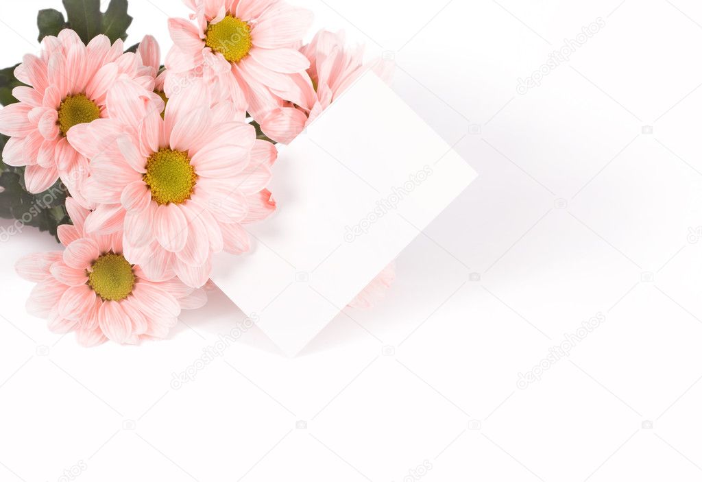 Mother's Day Concept-- Post card with pastel flowers.