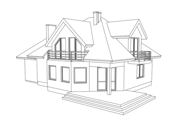 Desenho de uma casa 03 — Vetor de Stock