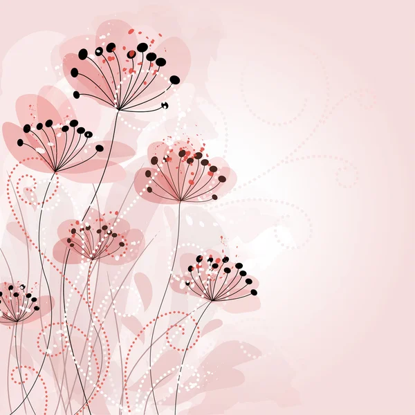 Romantischer Blumenhintergrund — Stockvektor