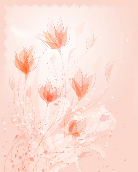 Romantyczny kwiat tło — Wektor stockowy