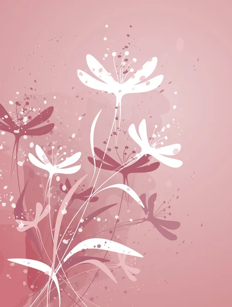ロマンチックな花の背景 — ストックベクタ