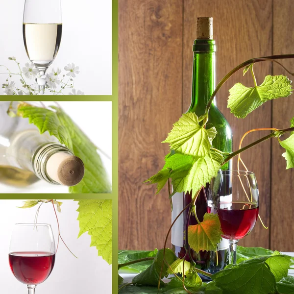 stock image White and red wine