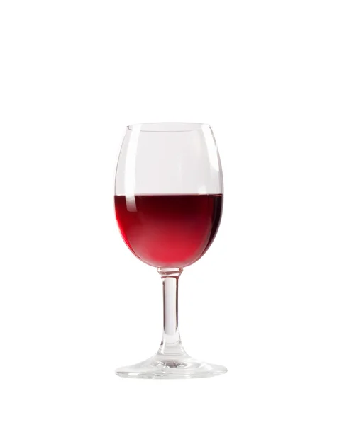 Red wine glass isolated on white background — Stock Photo, Image