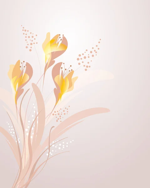 Freesia λεπτή λουλούδια παστέλ — Διανυσματικό Αρχείο
