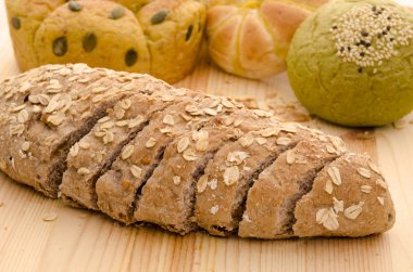 Assortment of baked bread clipart