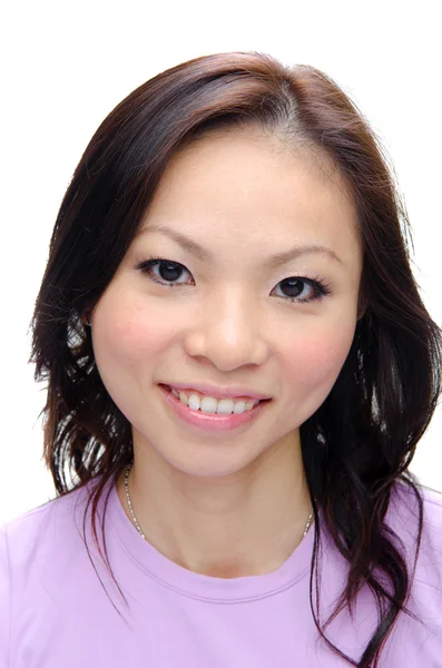 Asijská dívka úsměv — Stock fotografie
