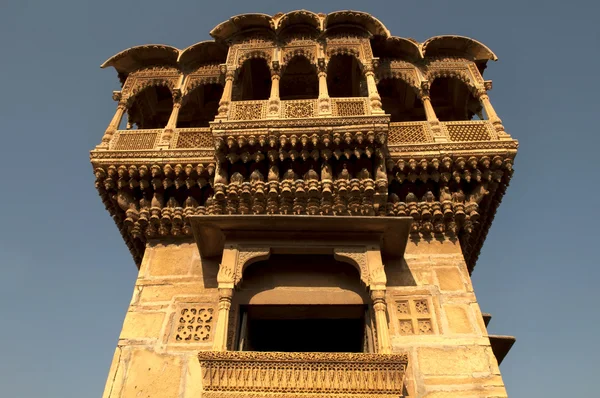 Old ancient haveli at jaisalmer fort — Stock Photo, Image