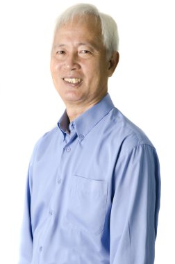 Portrait of senior asian businss man clipart