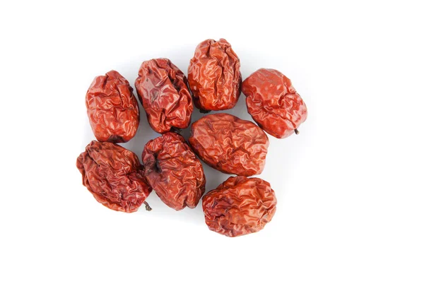 Getrocknete Jujube-Früchte / chinesische Datteln, die auf natürliche Weise rot werden — Stockfoto