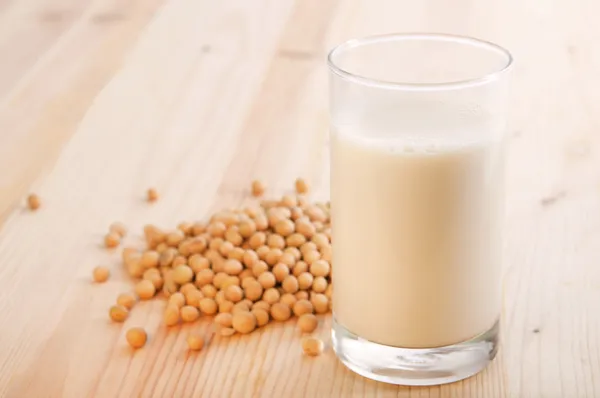 Domácí čerstvé sójové mléko — Stock fotografie