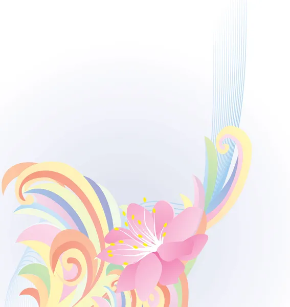 Abstracte pastel bloem — Stockfoto