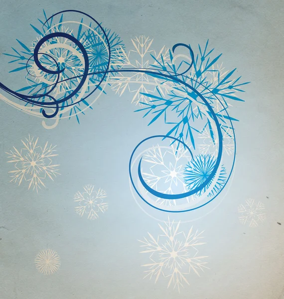 Karácsonyi vintage hópehely kártya — Stock Fotó