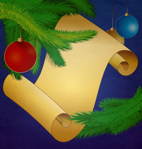 Weihnachten scroll vintage illustration — Stockfoto