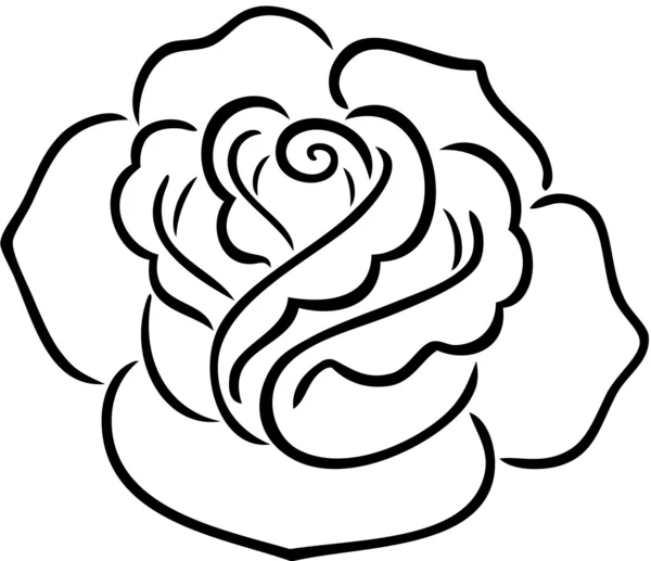 Rose contour — Stock Vector
