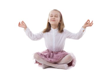 kat meditasyon üzerine güzel bir kız