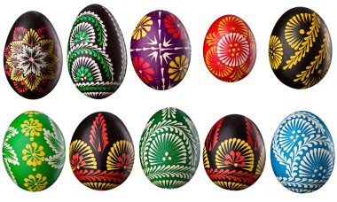 Collection of decorative easter eggs clipart