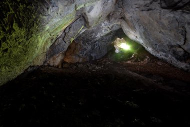 Cavern in dark clipart