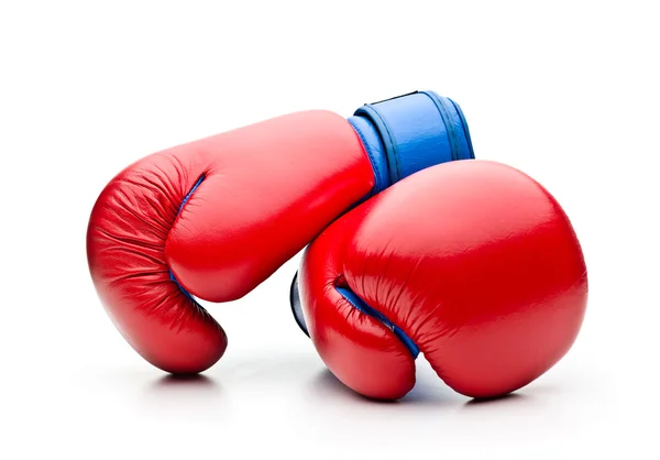 Boxerské rukavice na bílém pozadí — Stock fotografie