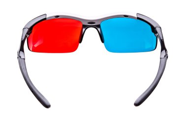 3D glasses on white clipart