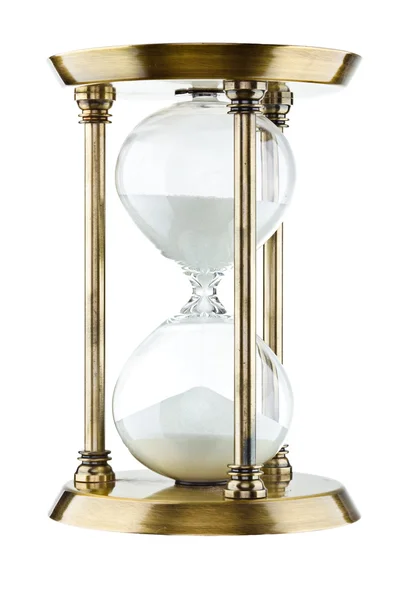 Hourglass on white — Stock Photo, Image