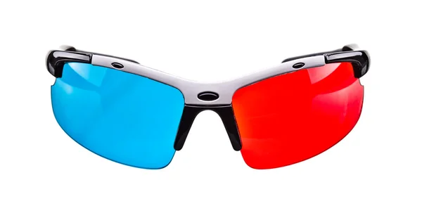Occhiali 3D su bianco Fotografia Stock